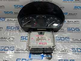 Kit Pornire ECU Calculator Motor Ceas Ceasuri Bord Chei Cheie CIP Imobilizator Skoda Fabia 1 1.9 SDI 2000 - 2007 Cod 038906012GD 0281010861 [L4455] [L4456]