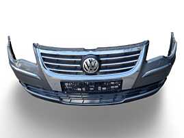 Bara Spoiler Fata Completa cu Grila Emblema Sigla Spalatoare Far Faruri Volkswagen Touran 1T2 2007 - 2010 Cod 1T0807903B 1T0807903C [LC4524]