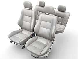 Interior Piele Gri Complet Scaun Scaune Stanga Dreapta Fata Bancheta cu Sezut si Spatar Opel Astra G Break 1998 - 2007 [LN0242]