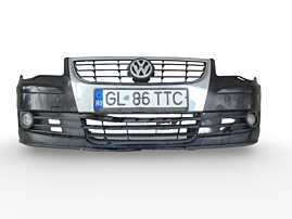 Bara Spoiler Fata Completa cu Grila Emblema si Spalatoare Far Faruri Volkswagen Touran 1T2 2006 - 2010 Culoare LC9X Cod 1T0807221DL [LN0252]