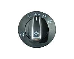 Comutator Bloc Lumini Cromat cu Proiectoare si Functie Auto Volkswagen Golf 6 2008 - 2013 Cod 3C8941431 [LR9022]
