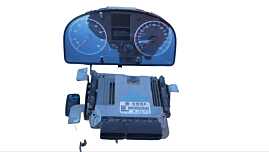 Kit Pornire ECU Calculator Motor Ceas Ceasuri Bord Chei Cheie CIP Imobilizator Volkswagen Touran 1.6 FSI 2003 - 2010 Cod 03C906056BR 0261S02142 03C906056BR [LS1461]