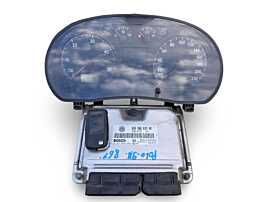 Kit Pornire Calculator Motor ECU Ceasuri Bord Cheie Volkswagen Polo 9N 1.4 TDI AMF 2001 - 2005 Cod 045906019AP [LS1515]