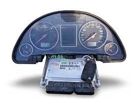 Kit Pornire ECU Calculator Motor Ceasuri Bord Cheie cu CIP Imobilizator Audi A4 B6 1.9 TDI AVB 2001 - 2004 Cod 038906019JP 8E0920900K [LS1519]