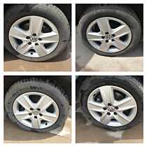 Set 4 Jante Tabla cu Capace 205 55 16 R16 Volkswagen Golf 6 Plus 2008 - 2014 [K7163]