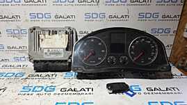 Kit Pornire Ecu Calculator Motor cu Ceas Bord si Cheie Fara Lama Volkswagen Golf 5 1.9 TDI BLS 2004 - 2008 Cod 03G906021TM [MX1328]