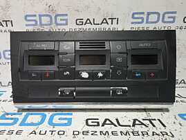 Panou Modul Unitate Comanda AC Aer Conditionat Clima Climatronic Audi A4 B6 2001 - 2005 Cod 8E0820043AA (Butoane Exfoliate) [N7236]