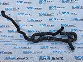 Ansamblu Carcasa Termostat cu Furtunuri si Conducte Apa Audi A5 8T 2.0 TDI CAHA CAGA CAGB CAHB 2007 - 2017 Cod 8K0121081BC [N7551]