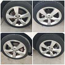 Set 4 Jante Roti Aliaj 5x100 215 45 16 R16 Anvelope Vara Skoda Praktik 2007 - 2015 [C4452]
