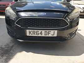 Bara Spoiler Fata Completa cu Grila Emblema Ford Focus 3 2014 - 2018 Culoare FF Panther Black (Defect Fisura la Rama Cromata a Grilei) [Q5007]