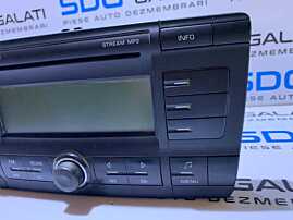 Radio CD Player Stream MP3 SkodaAuto Skoda Octavia 2 2004 - 2013 Cod 1Z0035161C Fara Safe Code [S0119]