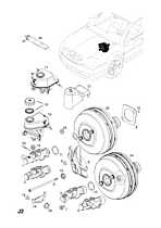 Tulumba Vacuum Vacum cu Pompa Servofrana Servo Frana Fiat Croma 2005 - 2011 Cod 13126710 [C6968]