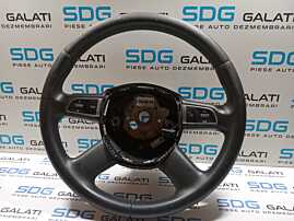 Volan Piele 4 Spite cu Comenzi FARA Airbag Audi A4 B8 2008 - 2015 Cod 8K0419091BG [M3845]