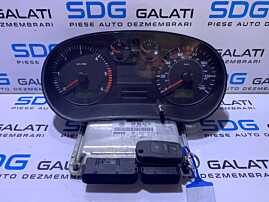 Kit Pornire Complet ECU Calculator Motor Cip Cheie si Imobilizator Seat Leon 1M 1.9 TDI ASV 110CP 1999 - 2006 Cod 038906012FK 0281010683