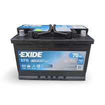 Baterie Acumulator Auto 70AH 760A EFB EXIDE EL700 Volkswagen Audi Seat Skoda Ford Opel Toyota BMW Mercedes Renault Peugeot Dacia [LS1353]