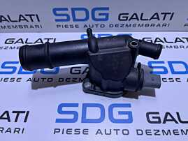 Distribuitor Corp Carcasa Termostat Senzor Temperatura Apa Volkswagen Golf 6 2.0 TDI CBAA CBAB CBBB CBDA CBDB CBDC 2008 - 2014 Cod 03L121132[S0346]